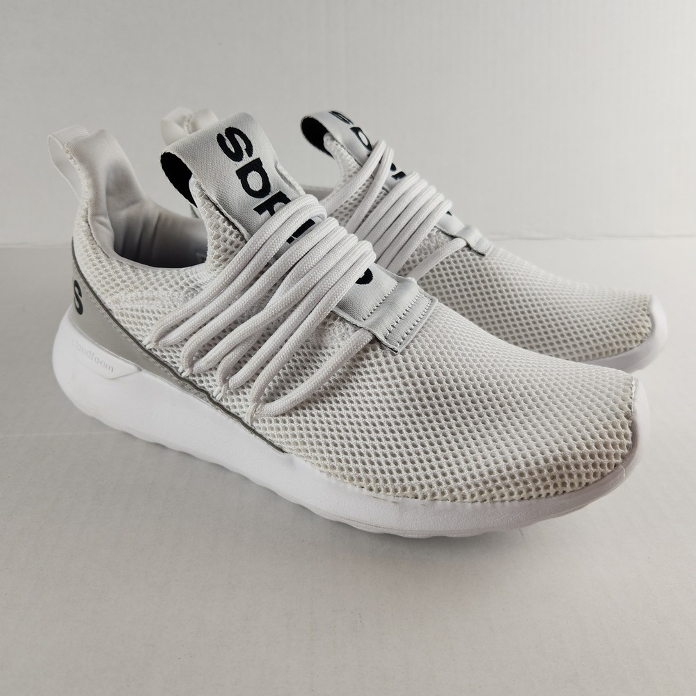 Adidas Running Shoes Mens 8 White Lite Racer Adapt 4.0 GY8580 Slip On Sneakers